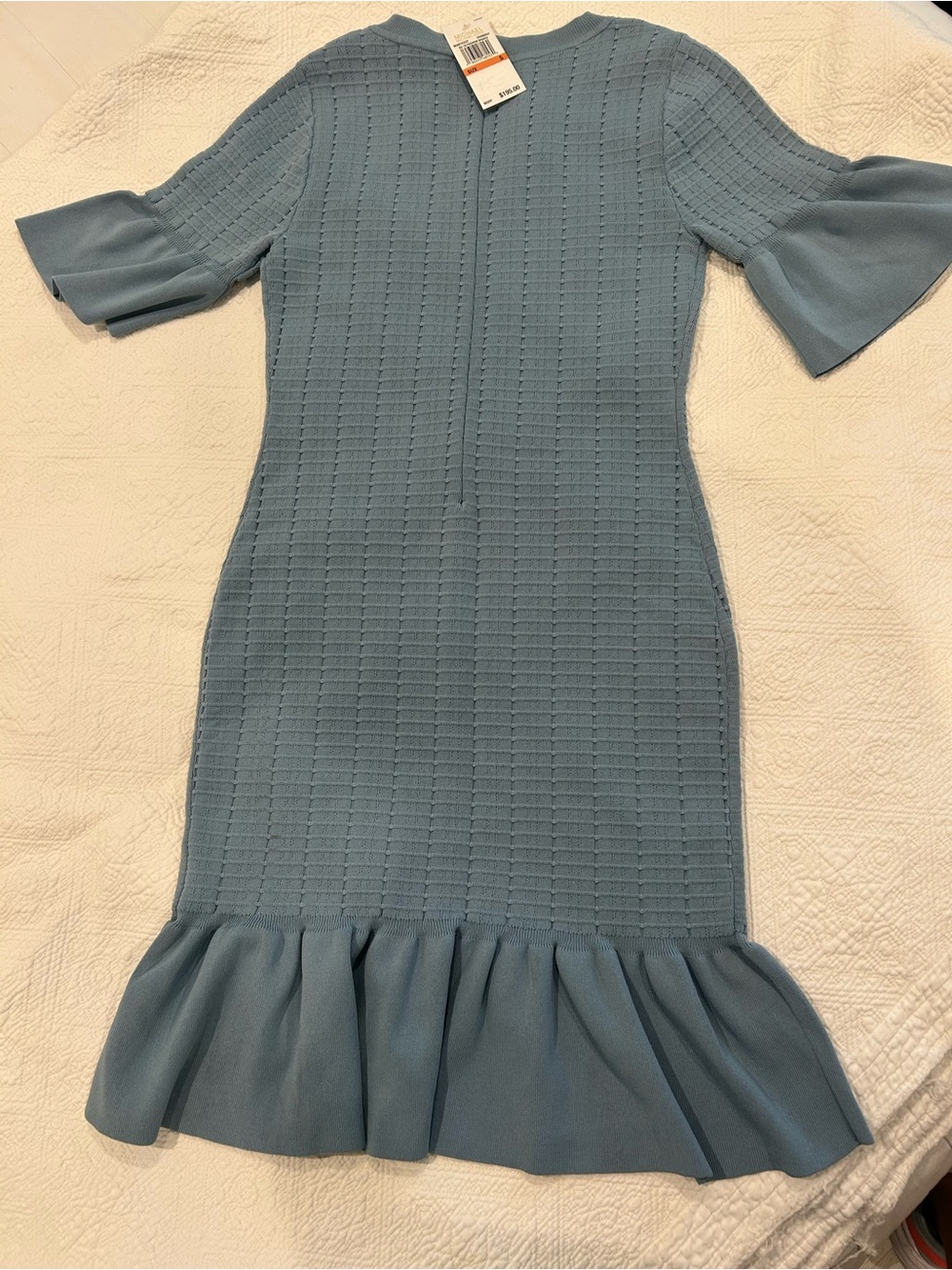 Michael Kors Slate Blue Textured Knit Dress - Picture 6 of 6